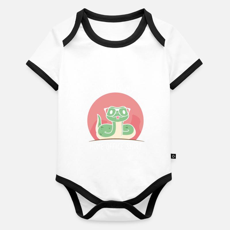 This is my home office queue Organic Baby Contrasting Bodysuit