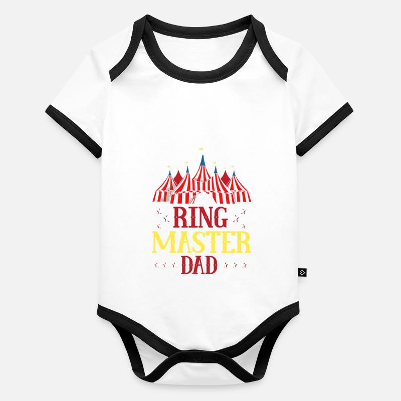 Circus Party Accessories - Ring Master Dad Organic Baby Contrasting Bodysuit