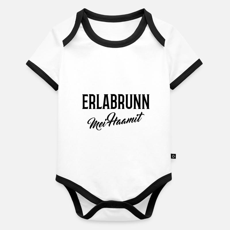 Erlabrunn mei haamit Baby Bio-Kurzarm-Kontrastbody