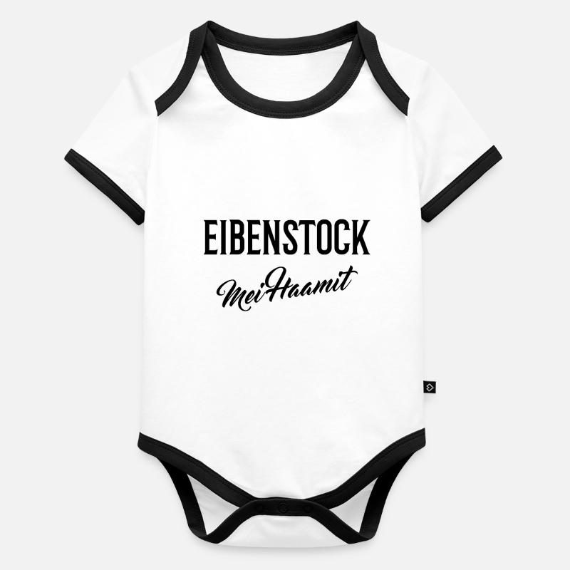Eibenstock mei Haamit Baby Bio-Kurzarm-Kontrastbody