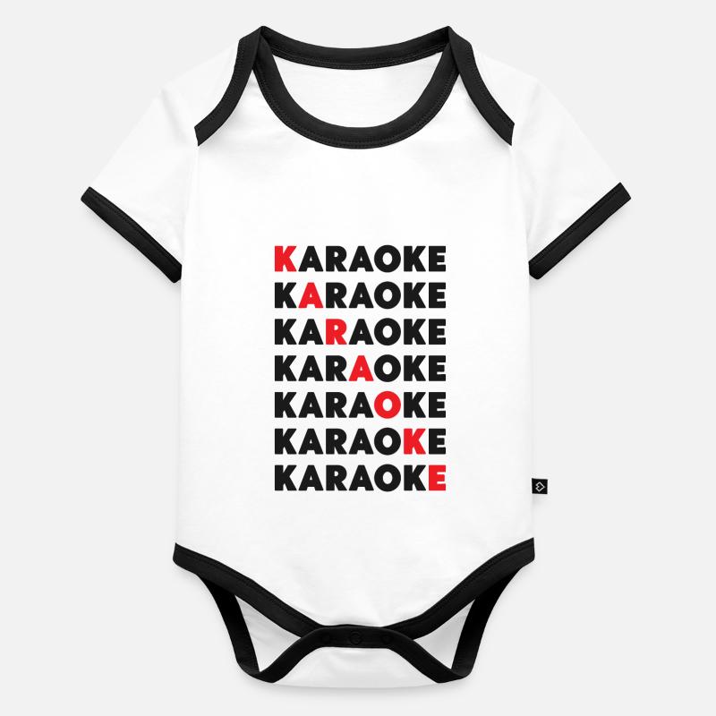 Karaoke Singer Karaoke Baby Bio-Kurzarm-Kontrastbody