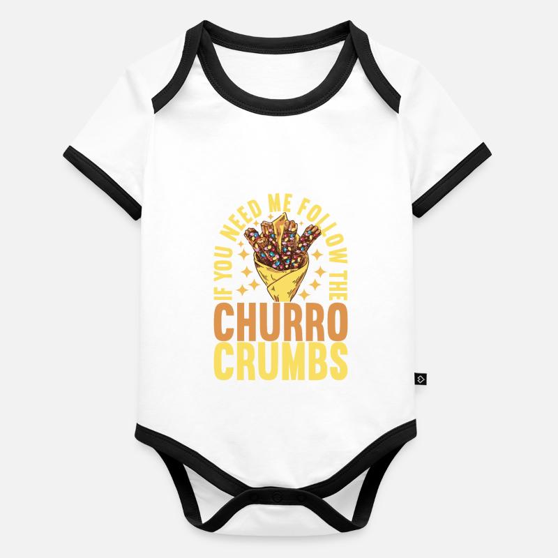 Churros Baby Bio-Kurzarm-Kontrastbody