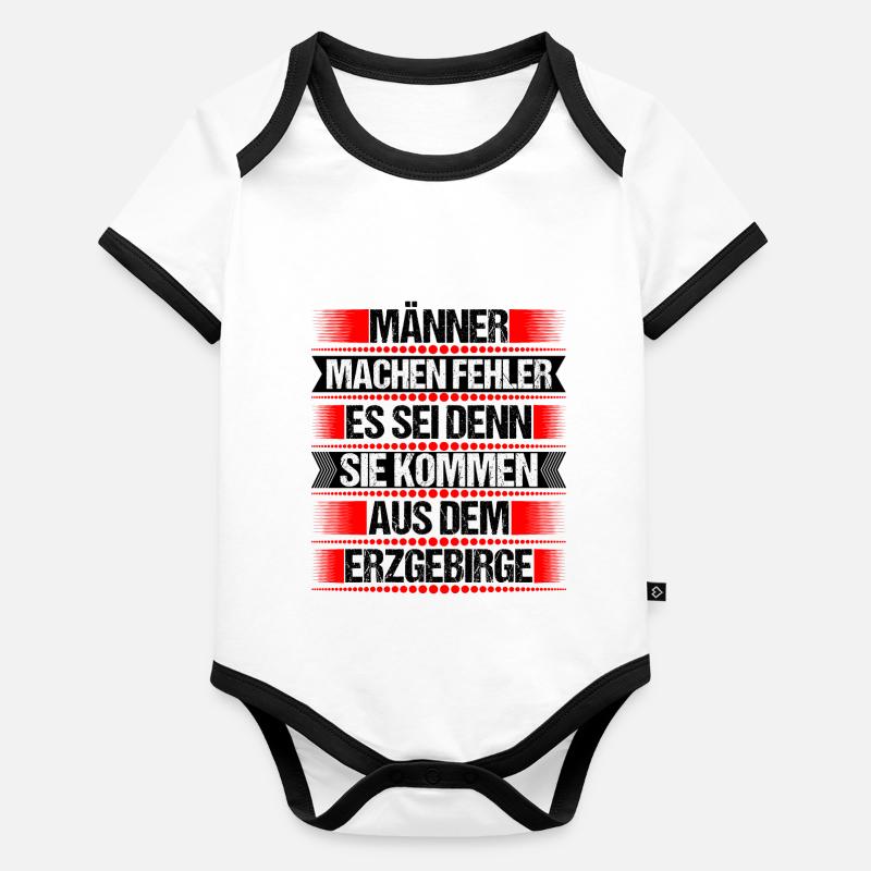 Erzgebirge Mann Fehler machen Spruch Baby Bio-Kurzarm-Kontrastbody