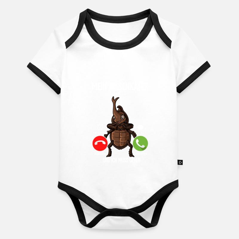 Mein Riesenkäfer Ruft An Baby Bio-Kurzarm-Kontrastbody