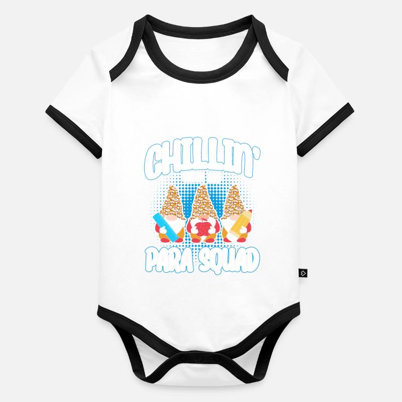 Chillin With My Para Squad Organic Baby Contrasting Bodysuit