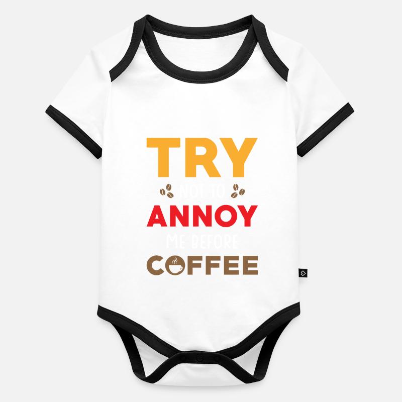 Café Matin Body Bébé bio contrasté manches courtes