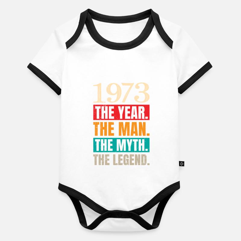 50 ans Body Bébé bio contrasté manches courtes