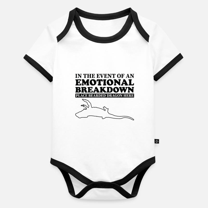 Emotional - Papa Mama Bartem Drache Baby Bio-Kurzarm-Kontrastbody