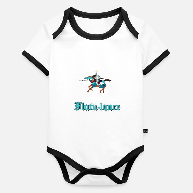 Sir Flatu-Lance Funny Jousting Lance Buhurt Organic Baby Contrasting Bodysuit
