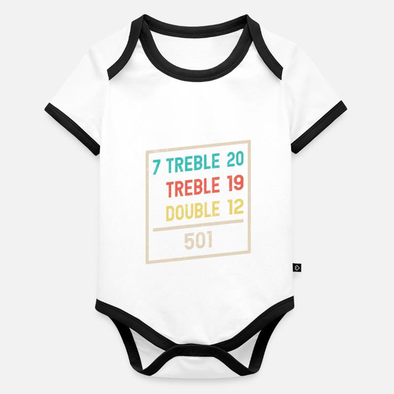 Dart Disc Throw Competitive Sport Darts Thrower Organic Baby Contrasting Bodysuit