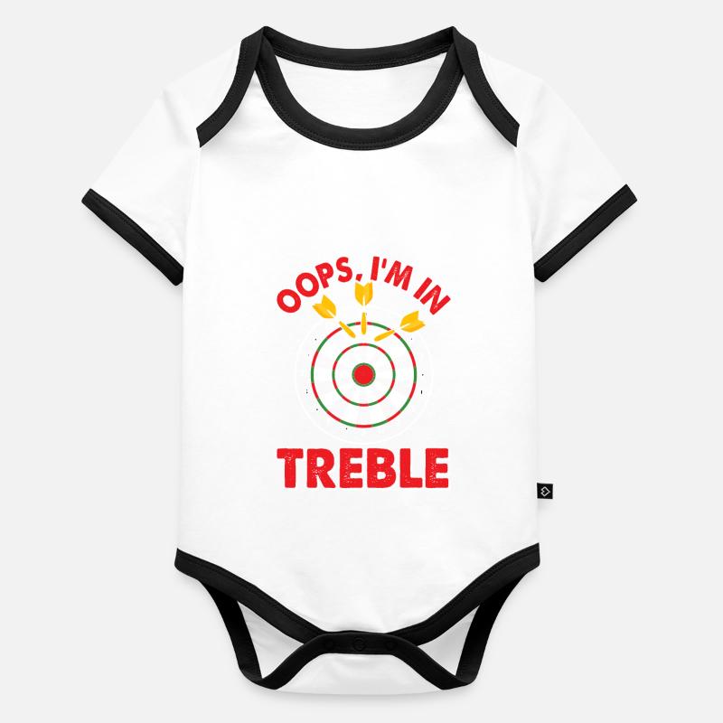 Lanceur de fléchettes Sports compétitifs Lancer de fléchettes Body Bébé bio contrasté manches courtes