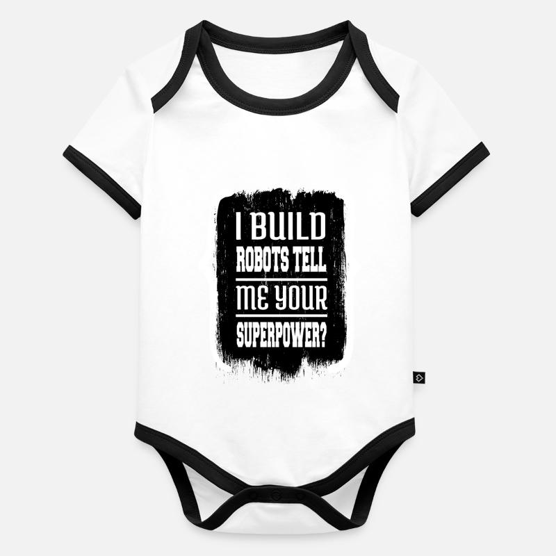 birthday robotics engineering Baby Bio-Kurzarm-Kontrastbody