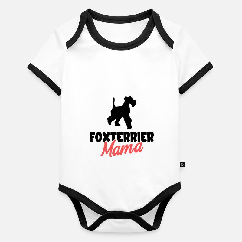 Fox-terrier Body Bébé bio contrasté manches courtes