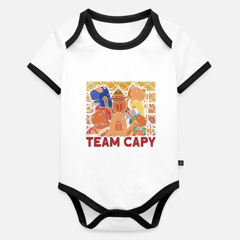 eam Capy Body Bébé bio contrasté manches courtes