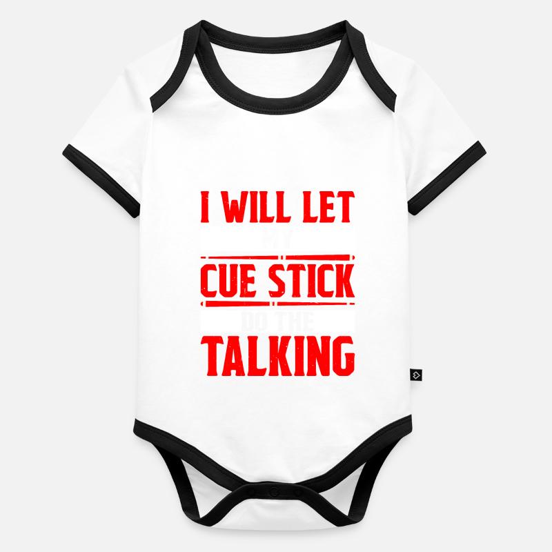 Je vais laisser mon bâton de queue parler Body Bébé bio contrasté manches courtes