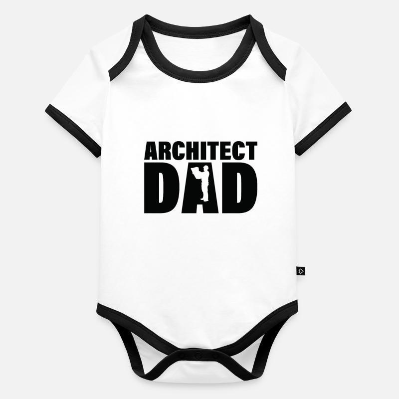 Emploi - Architekte Vater Body Bébé bio contrasté manches courtes