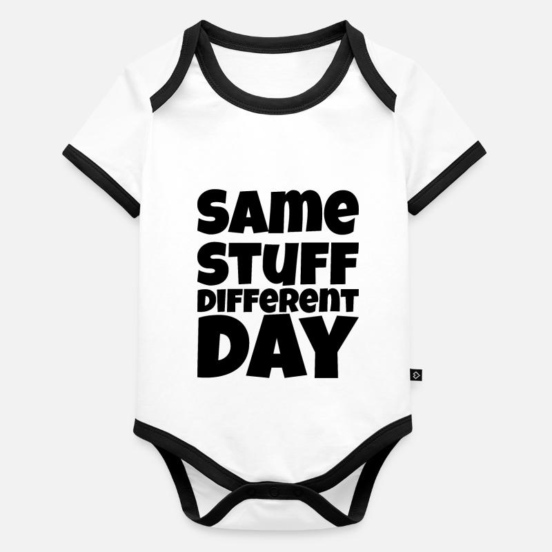 SSDD Même truc différent jour Body Bébé bio contrasté manches courtes