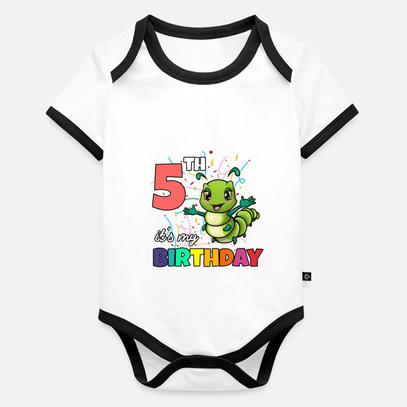 Chenille Body Bébé bio contrasté manches courtes