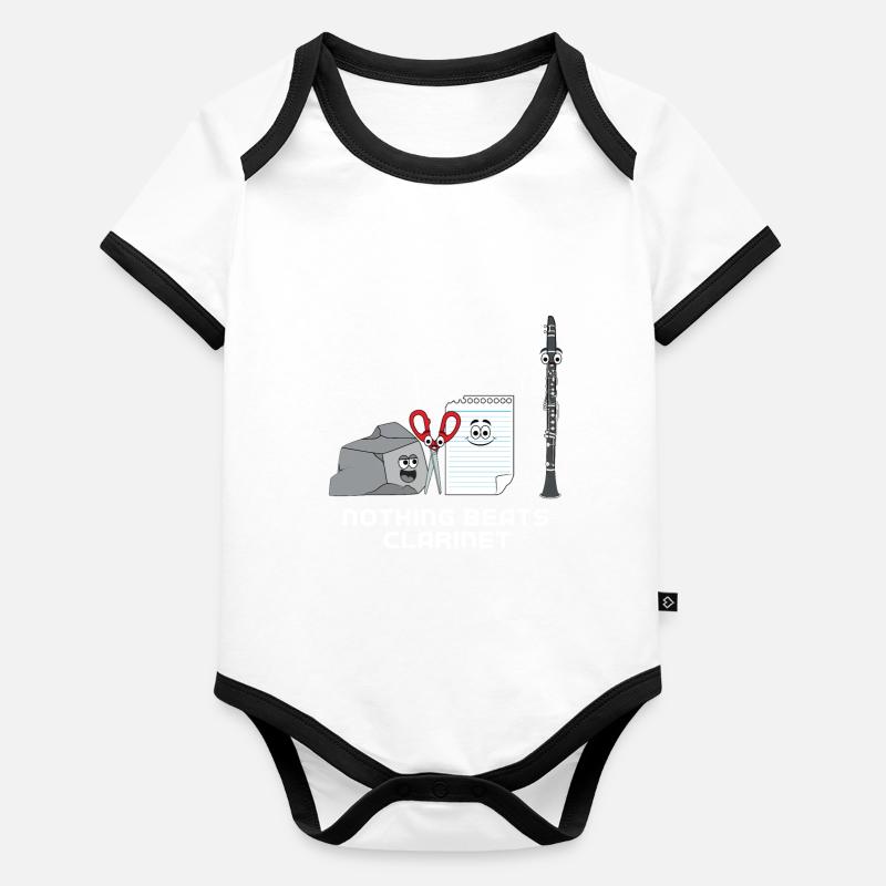 Clarinet Organic Baby Contrasting Bodysuit