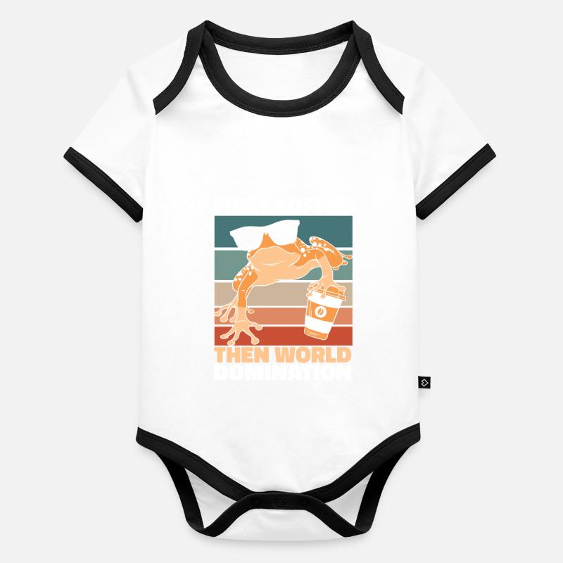 Poison Frog Coffee Sunglasses Organic Baby Contrasting Bodysuit