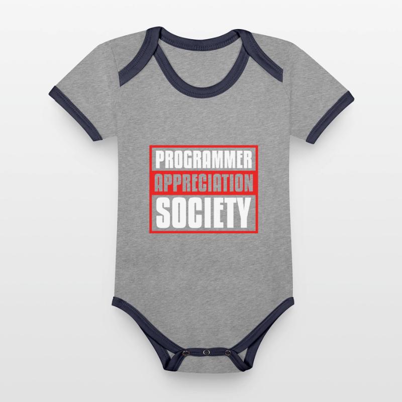 Entwickler Coder Programmierer Gesellschaft Baby Bio-Kurzarm-Kontrastbody