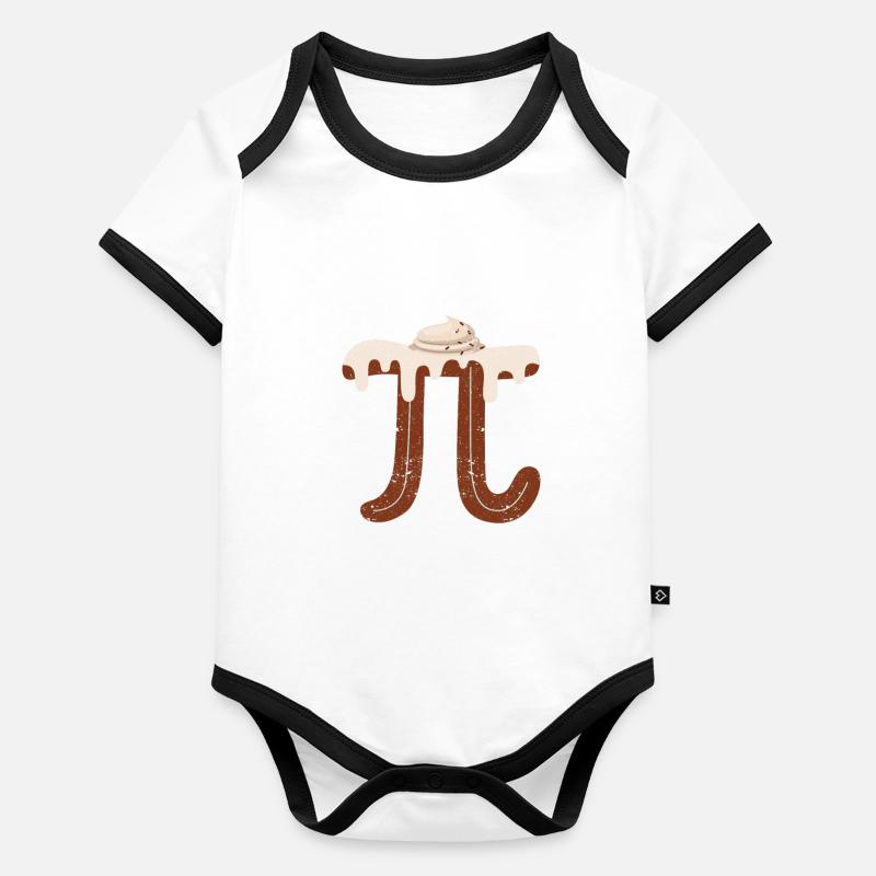 Drôle de crème au chocolat Pi Day Pie Math Lover Body Bébé bio contrasté manches courtes