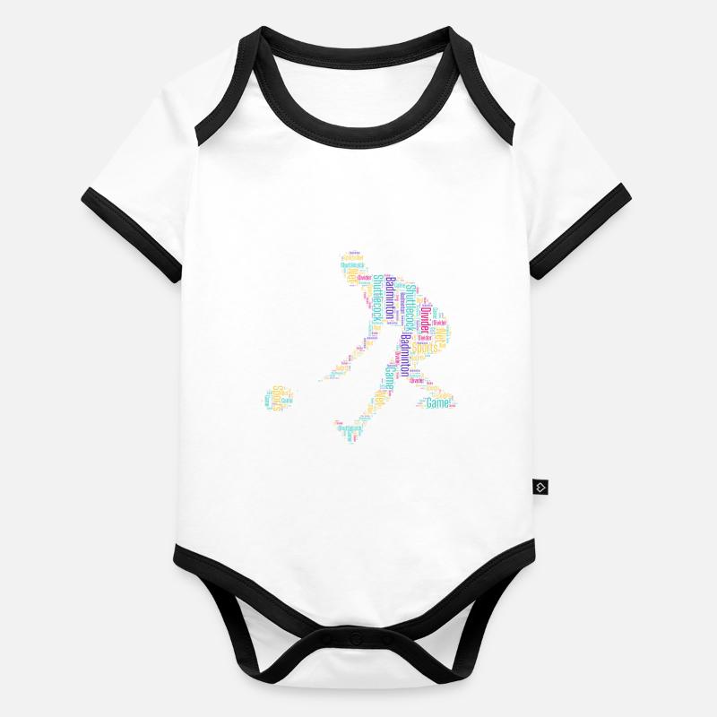 Joueurs de badminton Body Bébé bio contrasté manches courtes