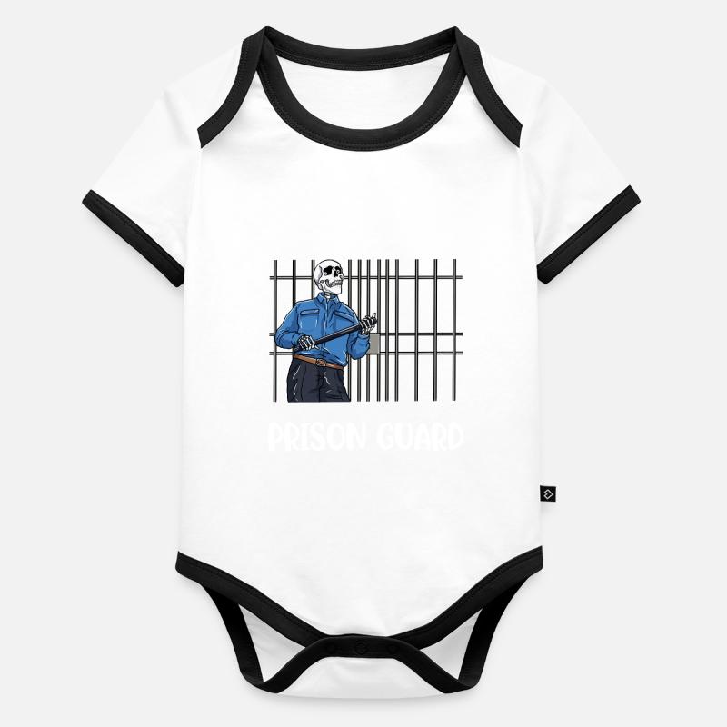 Prison Guard Prison Gift Organic Baby Contrasting Bodysuit