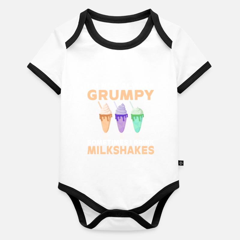 J’adore Milkshakes Milkshake Gift Body Bébé bio contrasté manches courtes