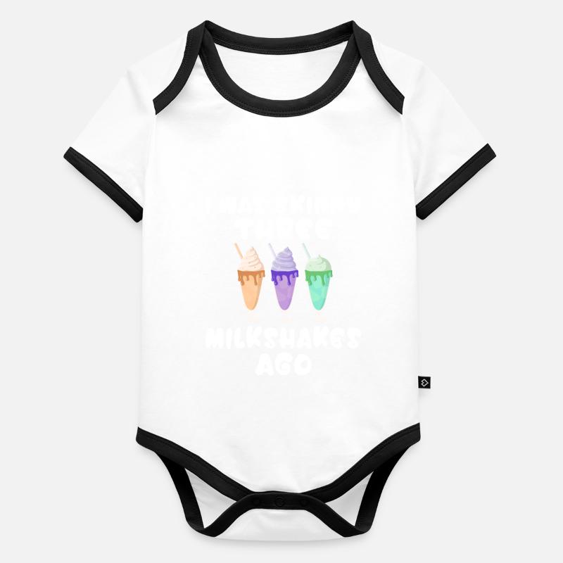 J’adore Milkshakes Milkshake Gift Body Bébé bio contrasté manches courtes