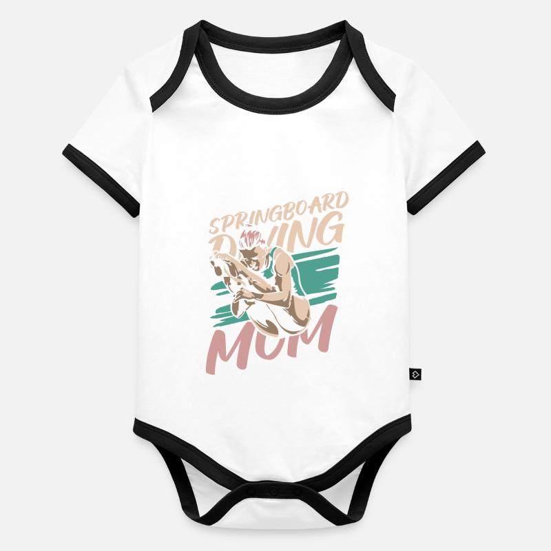 Plongeuse plongeuse Mama Body Bébé bio contrasté manches courtes