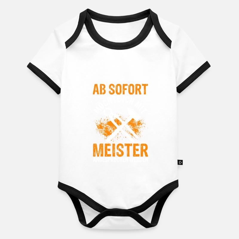 Ab Sofort möchte Ich Mit Meister Angesprochen Werd Baby Bio-Kurzarm-Kontrastbody