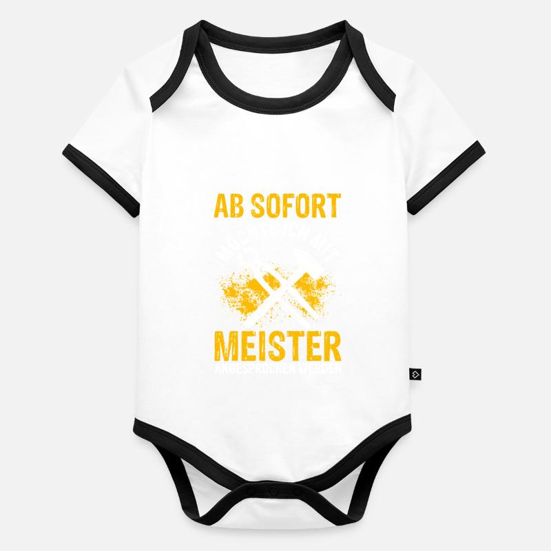 Ab Sofort möchte Ich Mit Meister Angesprochen Werd Baby Bio-Kurzarm-Kontrastbody