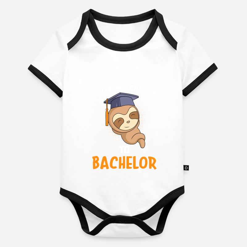 Bachelor 2023 du refroidisseur de lit au célibataire Body Bébé bio contrasté manches courtes
