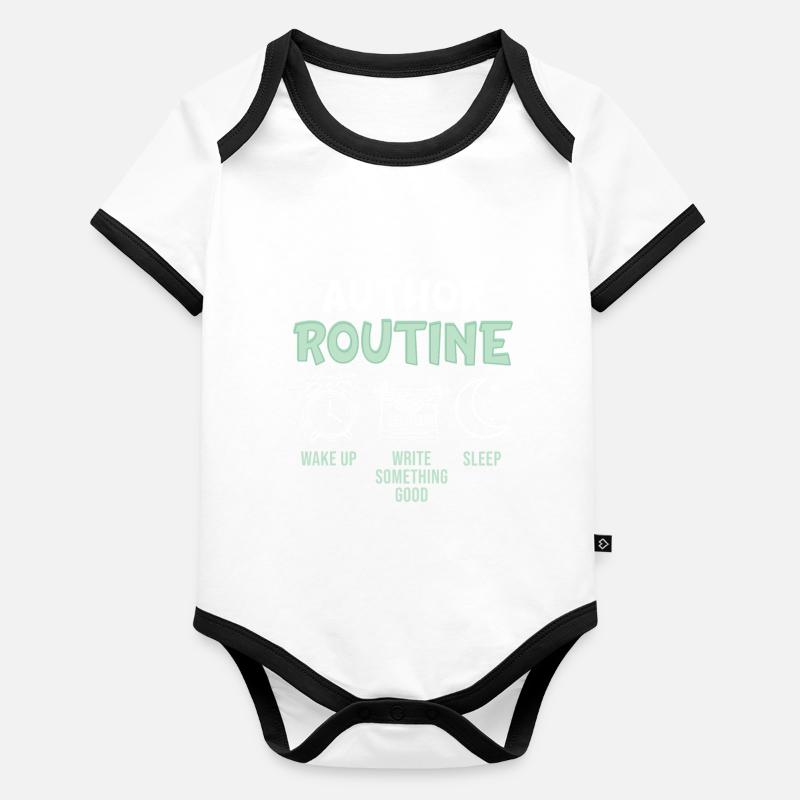Routine de création Écrivez quelque chose de bien - Body Bébé bio contrasté manches courtes