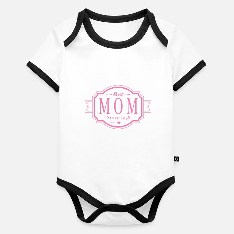 Beste Mama seit 1958 Baby Bio-Kurzarm-Kontrastbody