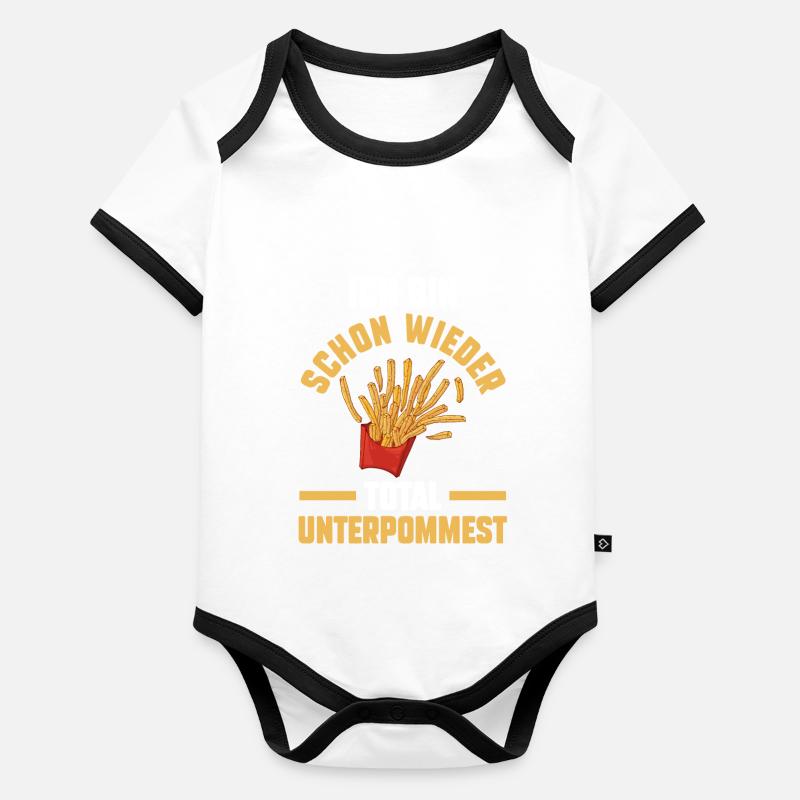 Ich Bin Schon Wieder Total Unterpommest Baby Bio-Kurzarm-Kontrastbody