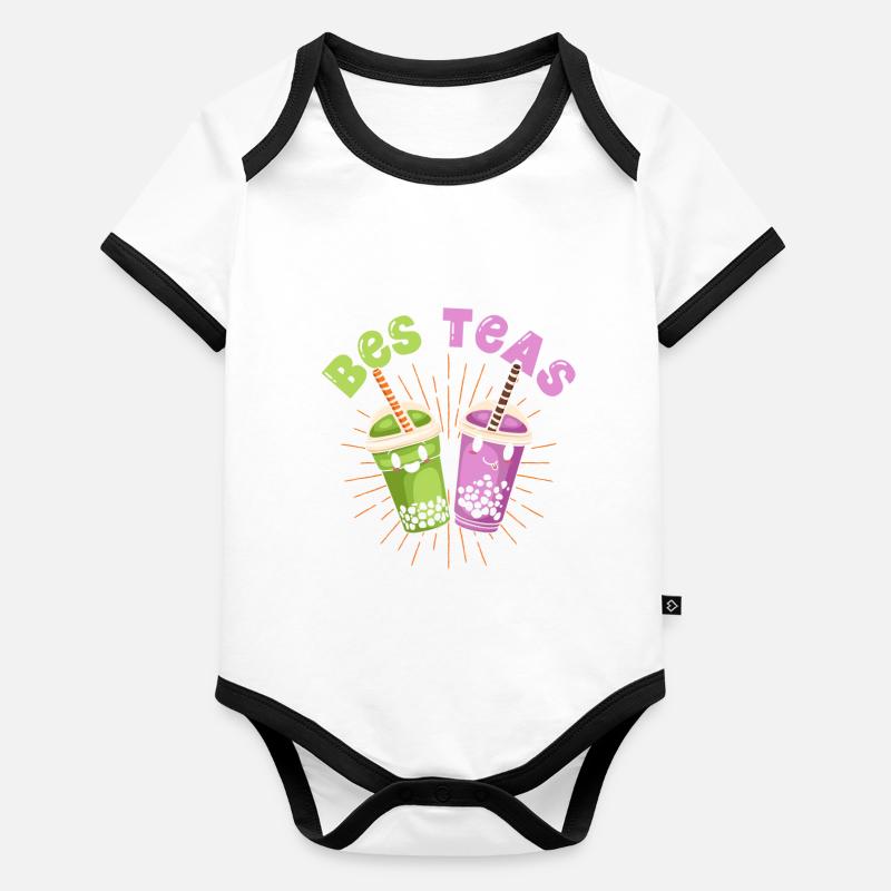 Bes Teas Baby Bio-Kurzarm-Kontrastbody