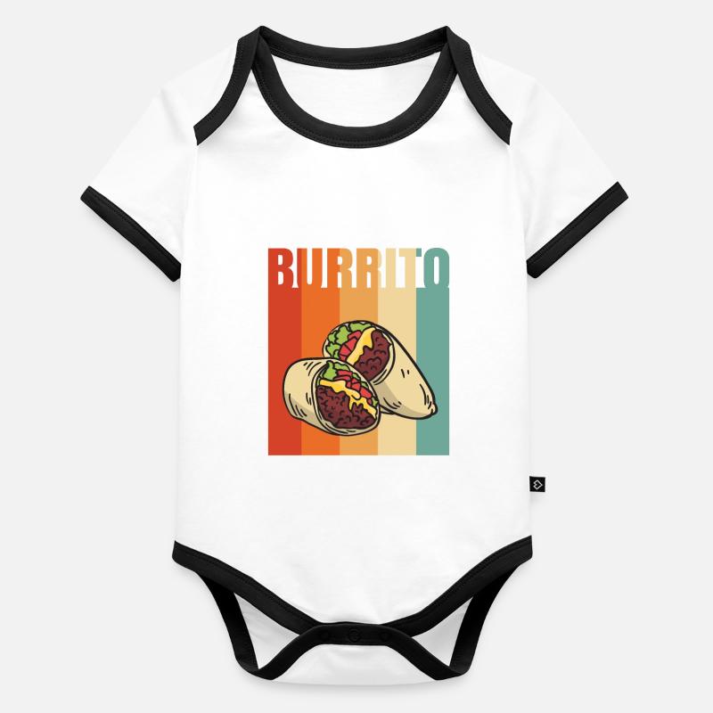 Burrito Body Bébé bio contrasté manches courtes