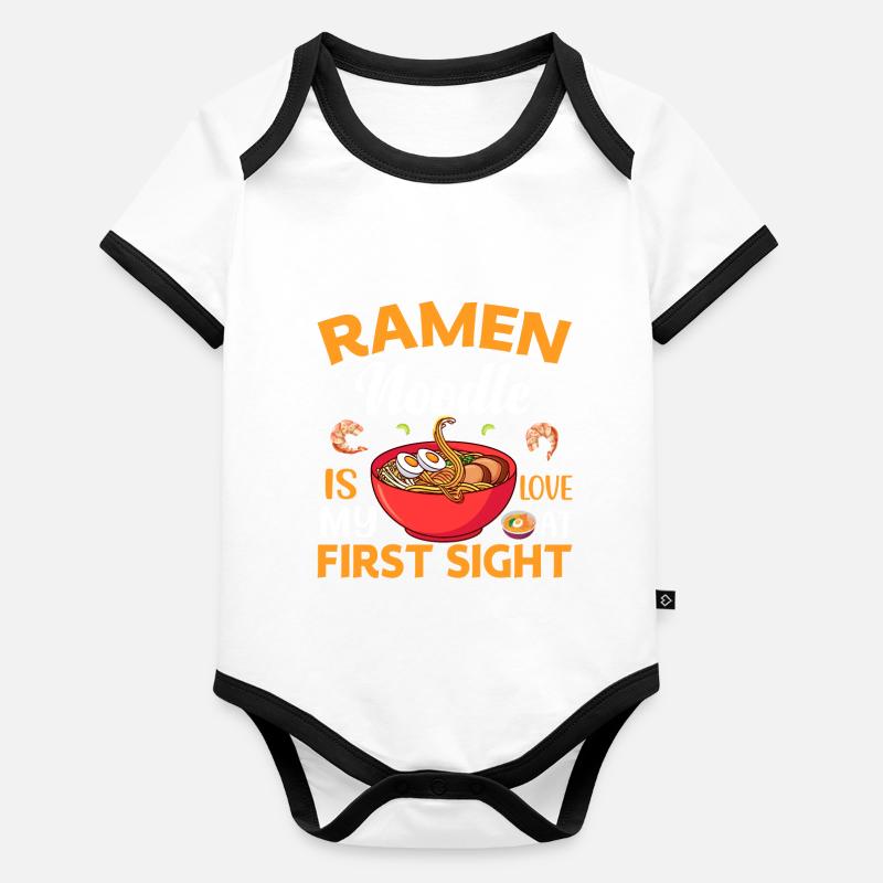 Ramen noodle is my love at first sight Organic Baby Contrasting Bodysuit