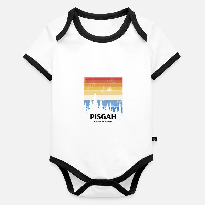 Forêt nationale de Pisgah Body Bébé bio contrasté manches courtes
