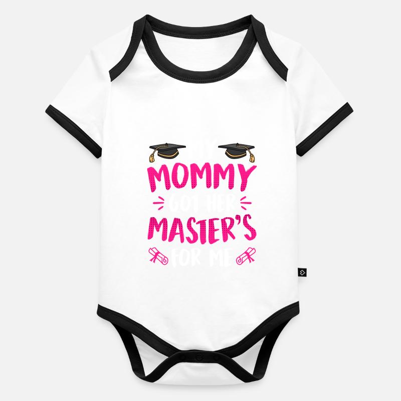 Ma mère a une maîtrise Body Bébé bio contrasté manches courtes