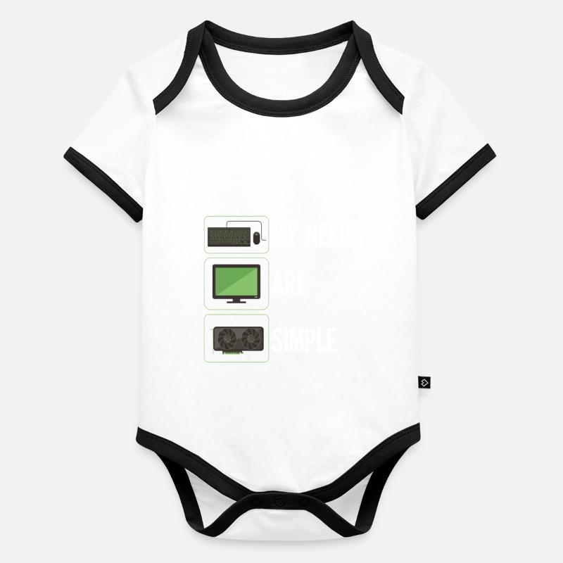 Programmierer Informatiker Baby Bio-Kurzarm-Kontrastbody