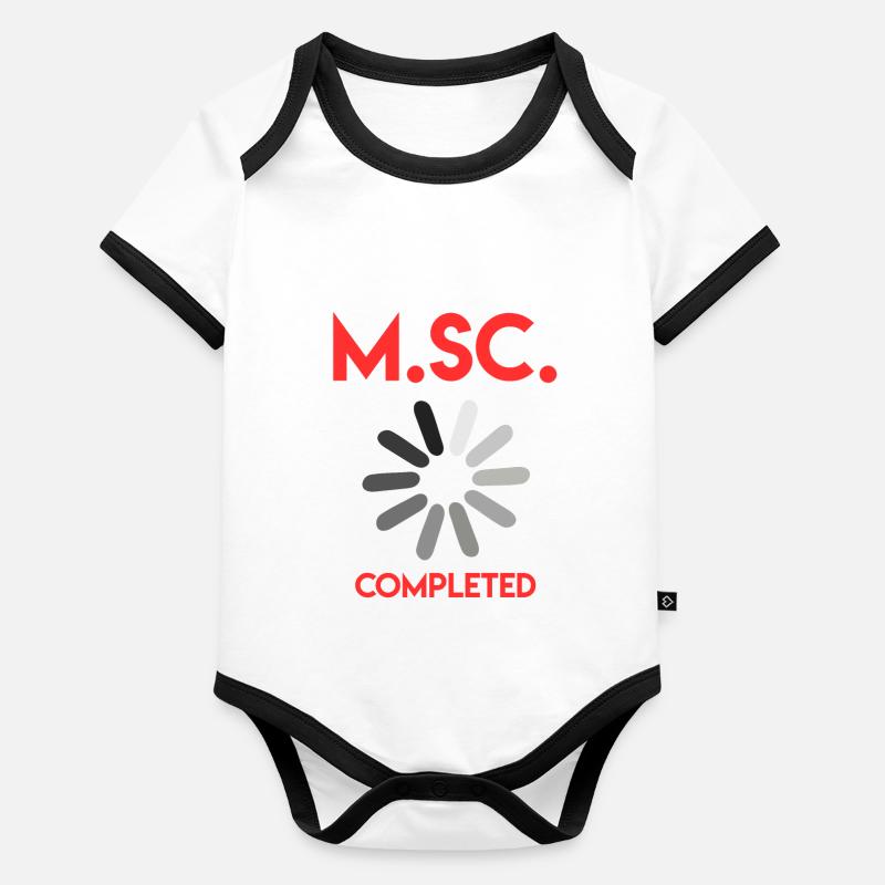 Master complété Master of Science Body Bébé bio contrasté manches courtes