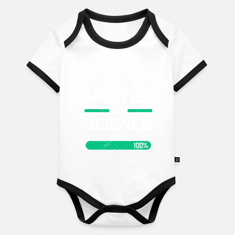 Loading complete Masterabschluss Master of Science Baby Bio-Kurzarm-Kontrastbody