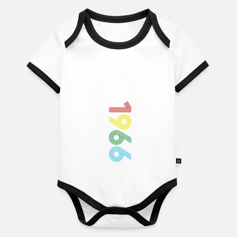 Édition limitée 1966 Body Bébé bio contrasté manches courtes
