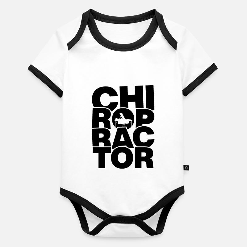Profession Job Work - Chiropractor Organic Baby Contrasting Bodysuit