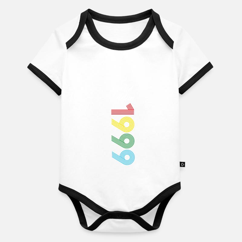Édition limitée 1999 Body Bébé bio contrasté manches courtes