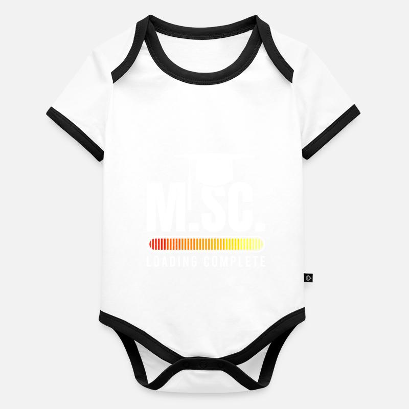 M.Sc Master complet Master of Science Body Bébé bio contrasté manches courtes
