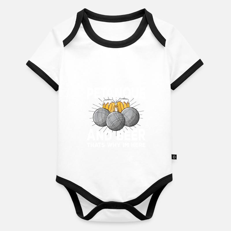 Petanque Boule Game Set Boccia Organic Baby Contrasting Bodysuit
